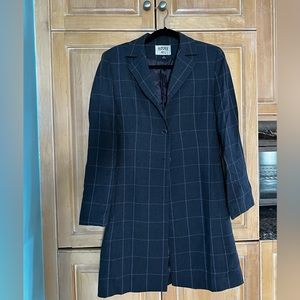 Kasper A.S.L. | Long Checked Overcoat | Size 4
